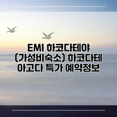 EMI 하코다테야 (가성비숙소) 하코다테 아고다 특가 예약정보