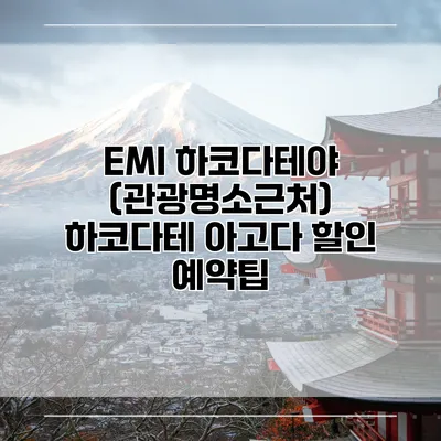 EMI 하코다테야 (관광명소근처) 하코다테 아고다 할인 예약팁