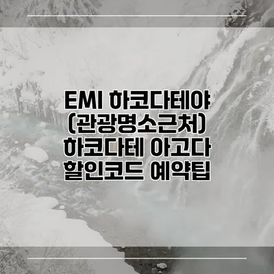 EMI 하코다테야 (관광명소근처) 하코다테 아고다 할인코드 예약팁