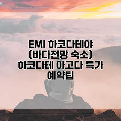 EMI 하코다테야 (바다전망 숙소) 하코다테 아고다 특가 예약팁