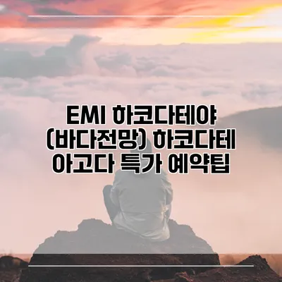 EMI 하코다테야 (바다전망) 하코다테 아고다 특가 예약팁