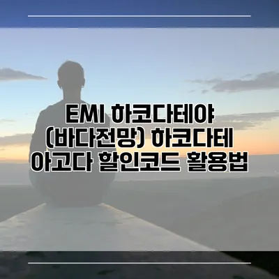 EMI 하코다테야 (바다전망) 하코다테 아고다 할인코드 활용법
