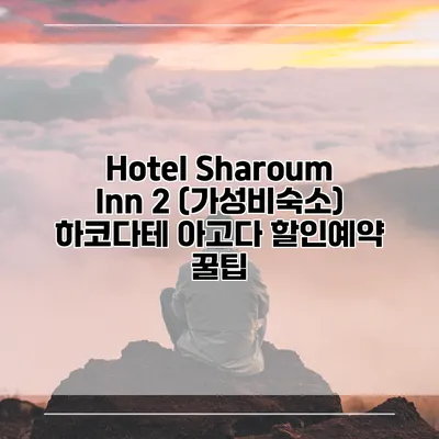Hotel Sharoum Inn 2 (가성비숙소) 하코다테 아고다 할인예약 꿀팁