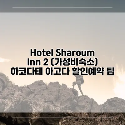 Hotel Sharoum Inn 2 (가성비숙소) 하코다테 아고다 할인예약 팁