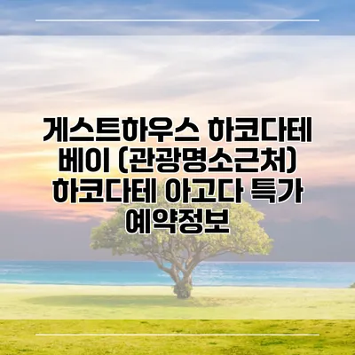 게스트하우스 하코다테 베이 (관광명소근처) 하코다테 아고다 특가 예약정보