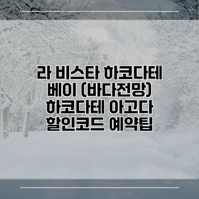 라 비스타 하코다테 베이 (바다전망) 하코다테 아고다 할인코드 예약팁