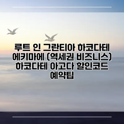루트 인 그란티아 하코다테 에키마에 (역세권 비즈니스) 하코다테 아고다 할인코드 예약팁