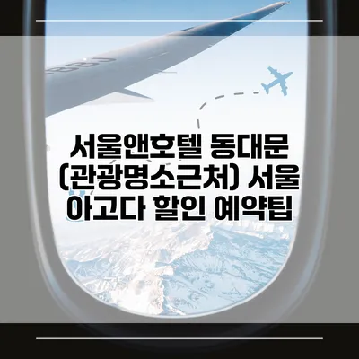 서울앤호텔 동대문 (관광명소근처) 서울 아고다 할인 예약팁