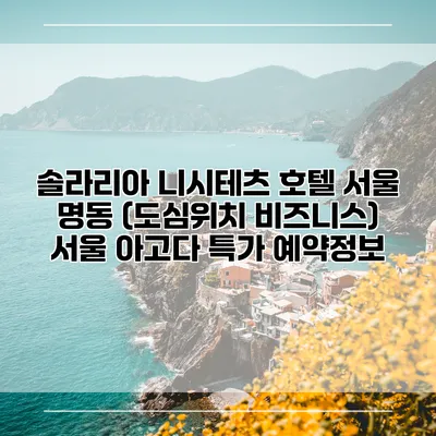 솔라리아 니시테츠 호텔 서울 명동 (도심위치 비즈니스) 서울 아고다 특가 예약정보