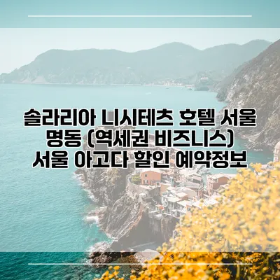 솔라리아 니시테츠 호텔 서울 명동 (역세권 비즈니스) 서울 아고다 할인 예약정보