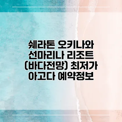 쉐라톤 오키나와 선마리나 리조트 (바다전망) 최저가 아고다 예약정보