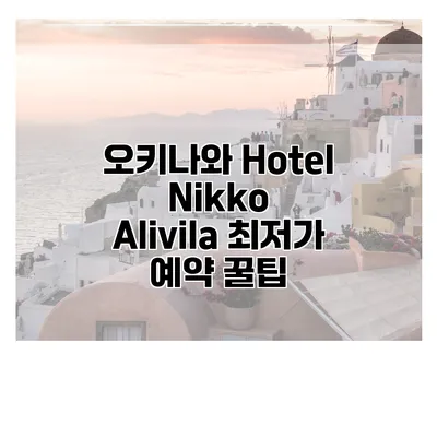 오키나와 Hotel Nikko Alivila 최저가 예약 꿀팁