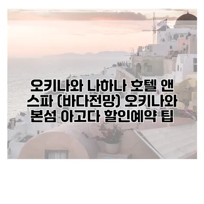 오키나와 나하나 호텔 앤 스파 (바다전망) 오키나와 본섬 아고다 할인예약 팁