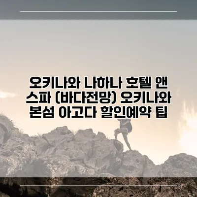 오키나와 나하나 호텔 앤 스파 (바다전망) 오키나와 본섬 아고다 할인예약 팁