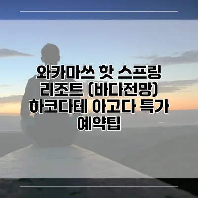 와카마쓰 핫 스프링 리조트 (바다전망) 하코다테 아고다 특가 예약팁