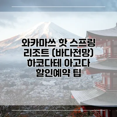 와카마쓰 핫 스프링 리조트 (바다전망) 하코다테 아고다 할인예약 팁