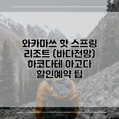 와카마쓰 핫 스프링 리조트 (바다전망) 하코다테 아고다 할인예약 팁