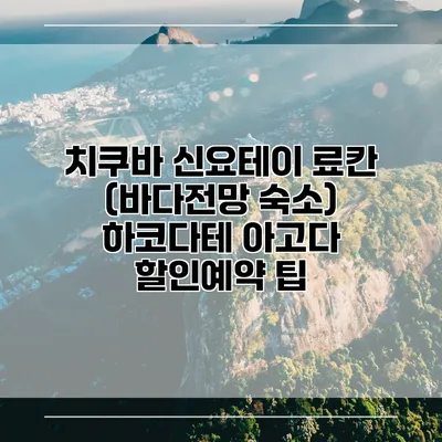 치쿠바 신요테이 료칸 (바다전망 숙소) 하코다테 아고다 할인예약 팁