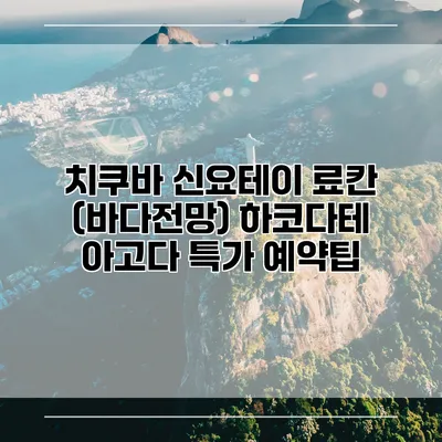 치쿠바 신요테이 료칸 (바다전망) 하코다테 아고다 특가 예약팁