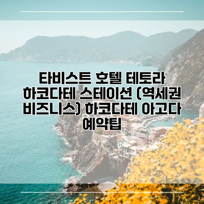 타비스트 호텔 테토라 하코다테 스테이션 (역세권 비즈니스) 하코다테 아고다 예약팁