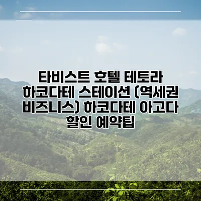 타비스트 호텔 테토라 하코다테 스테이션 (역세권 비즈니스) 하코다테 아고다 할인 예약팁