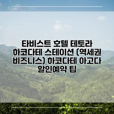 타비스트 호텔 테토라 하코다테 스테이션 (역세권 비즈니스) 하코다테 아고다 할인예약 팁