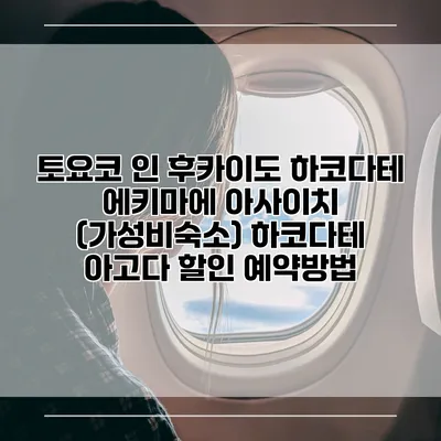 토요코 인 후카이도 하코다테 에키마에 아사이치 (가성비숙소) 하코다테 아고다 할인 예약방법