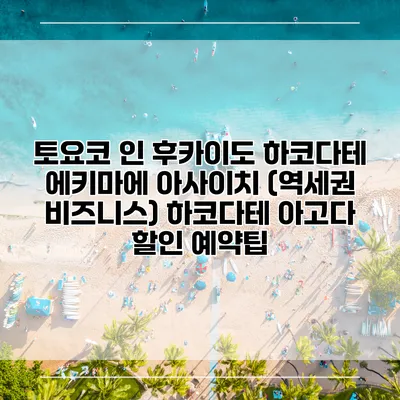 토요코 인 후카이도 하코다테 에키마에 아사이치 (역세권 비즈니스) 하코다테 아고다 할인 예약팁