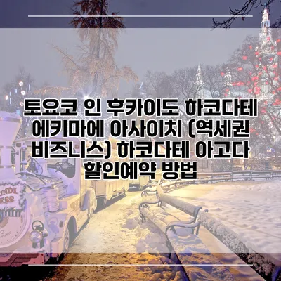 토요코 인 후카이도 하코다테 에키마에 아사이치 (역세권 비즈니스) 하코다테 아고다 할인예약 방법