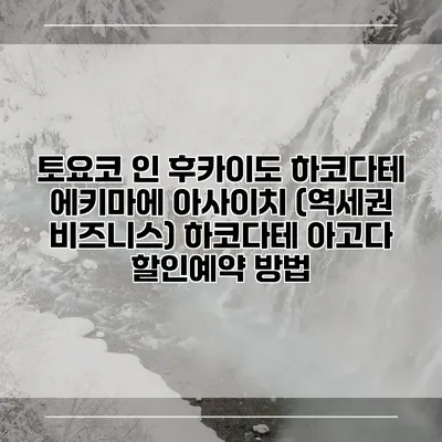 토요코 인 후카이도 하코다테 에키마에 아사이치 (역세권 비즈니스) 하코다테 아고다 할인예약 방법
