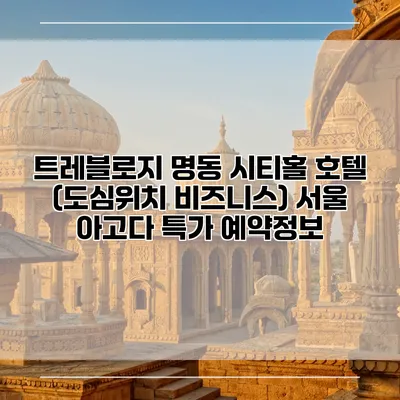 트레블로지 명동 시티홀 호텔 (도심위치 비즈니스) 서울 아고다 특가 예약정보