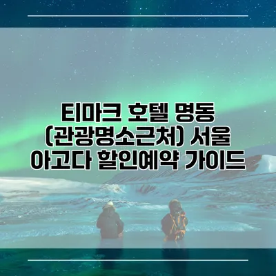 티마크 호텔 명동 (관광명소근처) 서울 아고다 할인예약 가이드