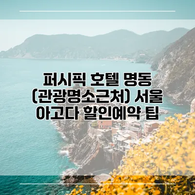 퍼시픽 호텔 명동 (관광명소근처) 서울 아고다 할인예약 팁
