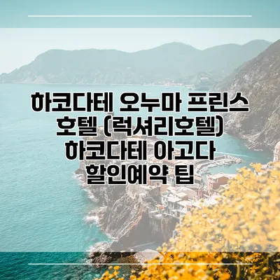 하코다테 오누마 프린스 호텔 (럭셔리호텔) 하코다테 아고다 할인예약 팁