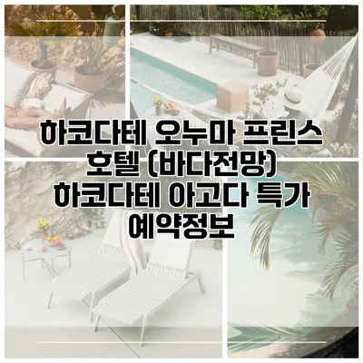 하코다테 오누마 프린스 호텔 (바다전망) 하코다테 아고다 특가 예약정보