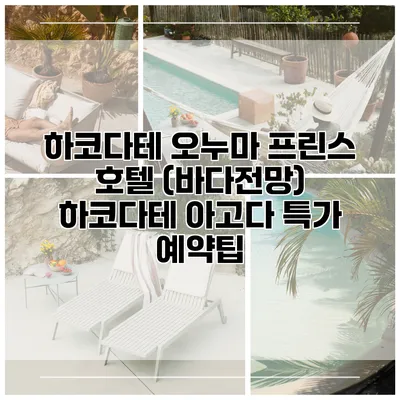하코다테 오누마 프린스 호텔 (바다전망) 하코다테 아고다 특가 예약팁