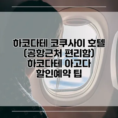 하코다테 코쿠사이 호텔 (공항근처 편리함) 하코다테 아고다 할인예약 팁