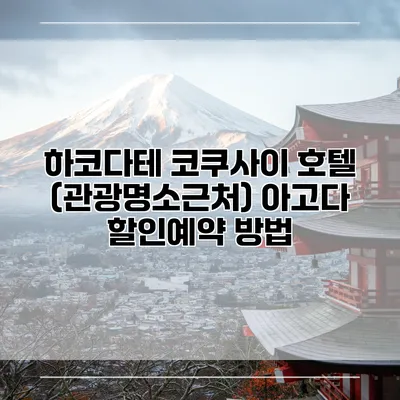 하코다테 코쿠사이 호텔 (관광명소근처) 아고다 할인예약 방법
