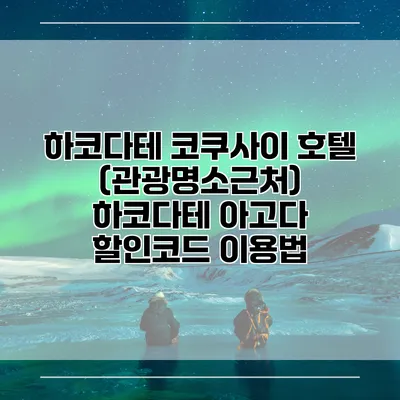하코다테 코쿠사이 호텔 (관광명소근처) 하코다테 아고다 할인코드 이용법