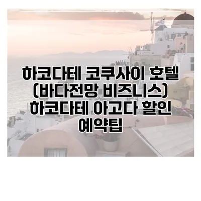 하코다테 코쿠사이 호텔 (바다전망 비즈니스) 하코다테 아고다 할인 예약팁