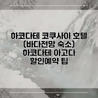 하코다테 코쿠사이 호텔 (바다전망 숙소) 하코다테 아고다 할인예약 팁