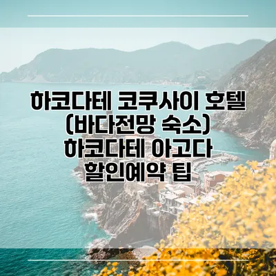 하코다테 코쿠사이 호텔 (바다전망 숙소) 하코다테 아고다 할인예약 팁