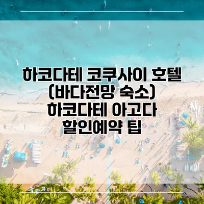 하코다테 코쿠사이 호텔 (바다전망 숙소) 하코다테 아고다 할인예약 팁