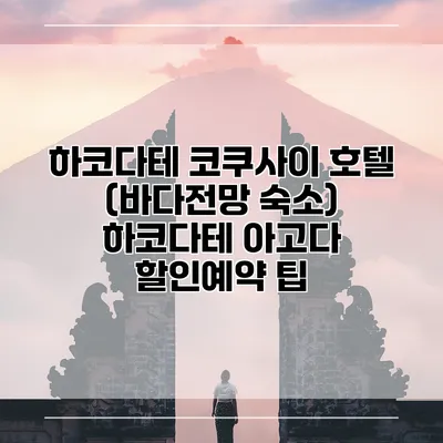 하코다테 코쿠사이 호텔 (바다전망 숙소) 하코다테 아고다 할인예약 팁