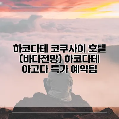하코다테 코쿠사이 호텔 (바다전망) 하코다테 아고다 특가 예약팁