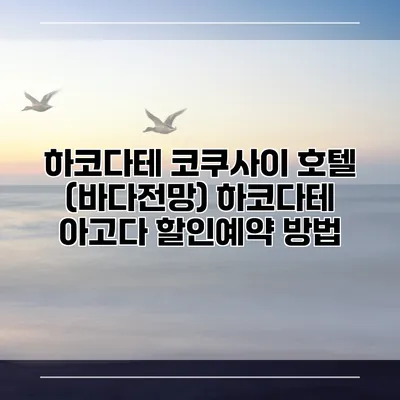 하코다테 코쿠사이 호텔 (바다전망) 하코다테 아고다 할인예약 방법