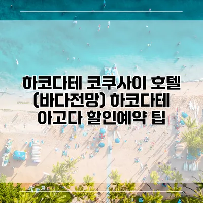 하코다테 코쿠사이 호텔 (바다전망) 하코다테 아고다 할인예약 팁