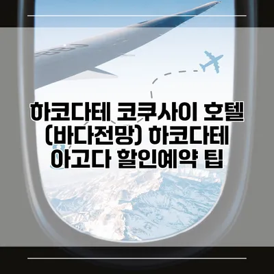 하코다테 코쿠사이 호텔 (바다전망) 하코다테 아고다 할인예약 팁