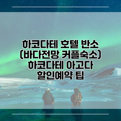 하코다테 호텔 반소 (바다전망 커플숙소) 하코다테 아고다 할인예약 팁