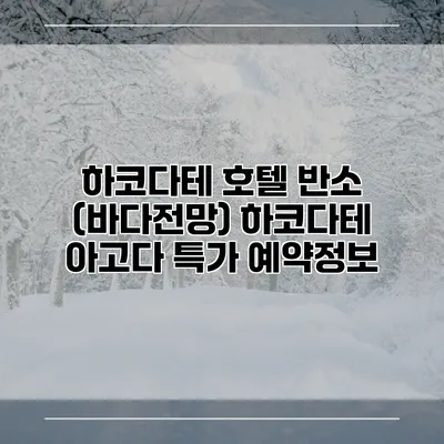 하코다테 호텔 반소 (바다전망) 하코다테 아고다 특가 예약정보